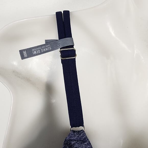Aerie Womens Sunnie Demi Bra Heathered Blue 38DD Underwire T Shirt Adjustable - Picture 7 of 13